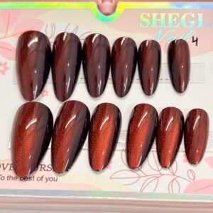 Espresso Cat-Eye Reusable Press-On Nails