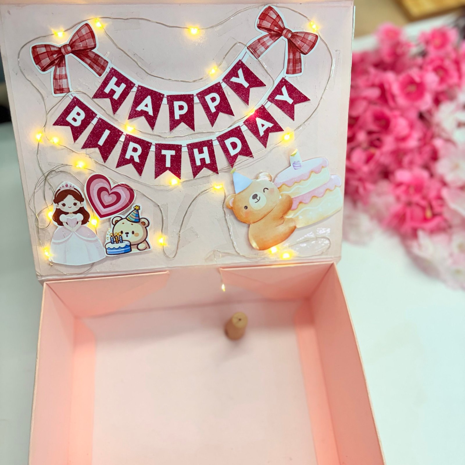 Add Happy Birthday Banner LED Gift Box (add products worth ₹1000/- at least in the box from our website) - Image 2