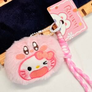 Fluffy Pink Hello Kitty Character Keychain