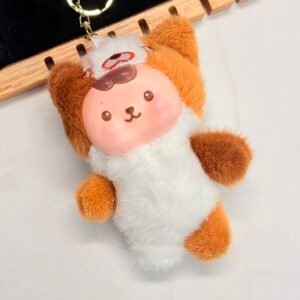 Kawaii Character Head Bag Charm & Keyring