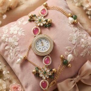 Kashmiri Emerald & Ruby Floral Watch