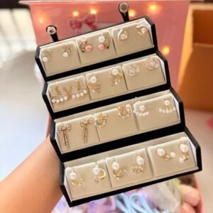 Korean Earring Box - 12 Pairs